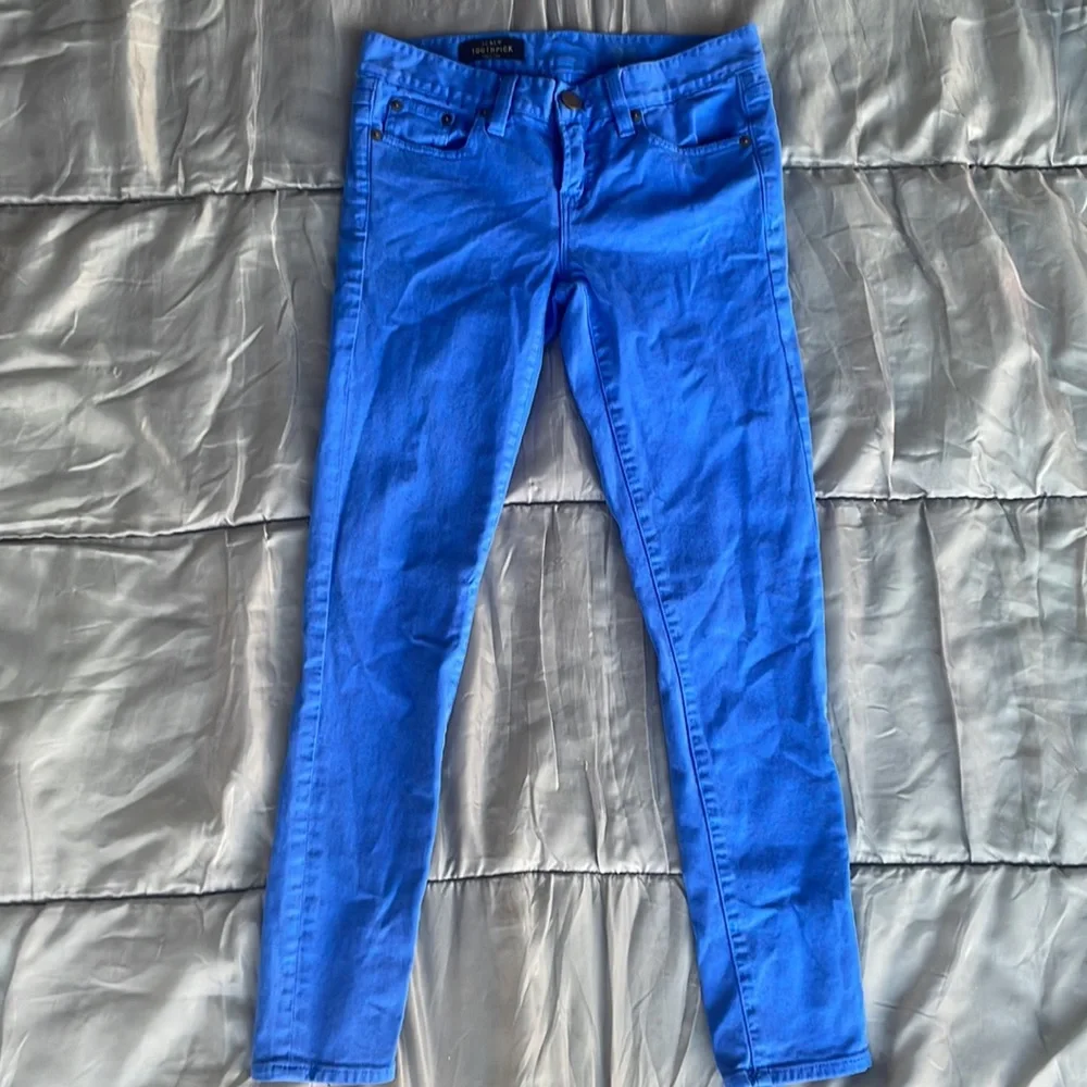 J.Crew Toothpick Royal blue Skinny Jeans! 25